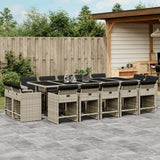 vidaXL 9-delige Tuinset poly rattan zwart