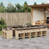 vidaXL 9-delige Tuinset poly rattan zwart