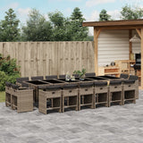 vidaXL 9-delige Tuinset poly rattan zwart