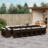 vidaXL 9-delige Tuinset poly rattan zwart