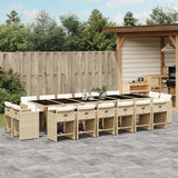 vidaXL 9-delige Tuinset poly rattan zwart