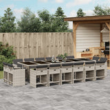 vidaXL 9-delige Tuinset poly rattan zwart