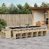 vidaXL 9-delige Tuinset poly rattan zwart