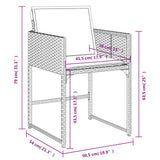 vidaXL 9-delige Tuinset poly rattan zwart