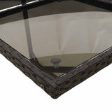 vidaXL 9-delige Tuinset poly rattan zwart