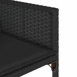vidaXL 9-delige Tuinset poly rattan zwart