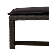 vidaXL 9-delige Tuinset poly rattan zwart