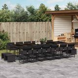 vidaXL 9-delige Tuinset poly rattan zwart