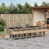 vidaXL 9-delige Tuinset poly rattan zwart
