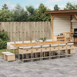 vidaXL 9-delige Tuinset poly rattan zwart
