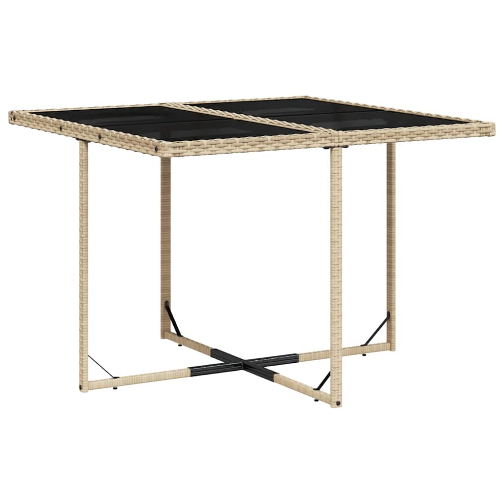 vidaXL 9-delige Tuinset poly rattan zwart