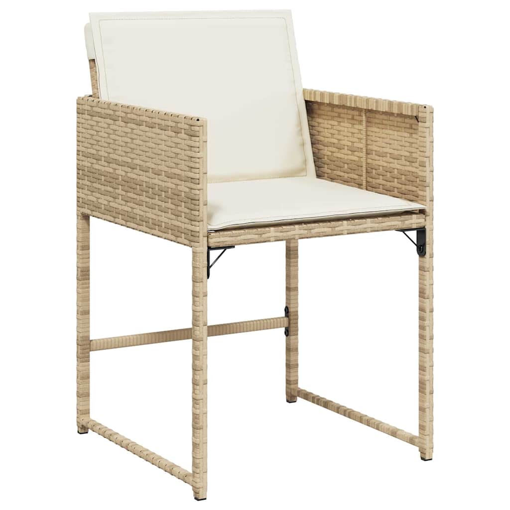 vidaXL 9-delige Tuinset poly rattan zwart