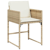 vidaXL 9-delige Tuinset poly rattan zwart