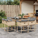 vidaXL 9-delige Tuinset poly rattan zwart