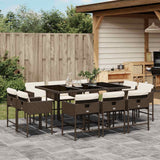 vidaXL 9-delige Tuinset poly rattan zwart