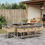 vidaXL 9-delige Tuinset poly rattan zwart
