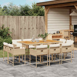 vidaXL 9-delige Tuinset poly rattan zwart