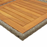 vidaXL 9-delige tuinset met kussens, grijs polyrotan