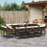 vidaXL 9-delige Tuinset poly rattan zwart