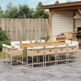 vidaXL 9-delige Tuinset poly rattan zwart