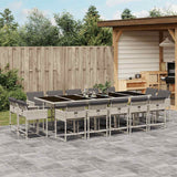 vidaXL 9-delige Tuinset poly rattan zwart