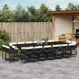vidaXL 9-delige Tuinset poly rattan zwart