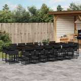 vidaXL 9-delige Tuinset poly rattan zwart
