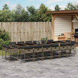 vidaXL 9-delige Tuinset poly rattan zwart