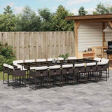 vidaXL 9-delige Tuinset poly rattan zwart