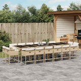 vidaXL 9-delige Tuinset poly rattan zwart