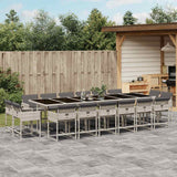 vidaXL 9-delige Tuinset poly rattan zwart
