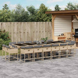 vidaXL 9-delige Tuinset poly rattan zwart