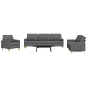 vidaXL 3-piece Fabric Lounge Set light grey