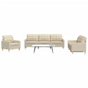 vidaXL 3-piece Fabric Lounge Set light grey