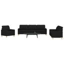 vidaXL 3-piece Fabric Lounge Set light grey