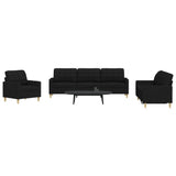 vidaXL 3-piece Fabric Lounge Set light grey