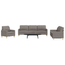 vidaXL 3-piece Fabric Lounge Set light grey