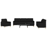 vidaXL 3-piece Fabric Lounge Set light grey