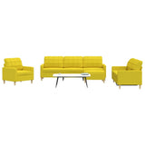 vidaXL 3-piece Fabric Lounge Set light grey