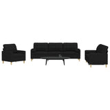 vidaXL 3-piece Fabric Lounge Set light grey