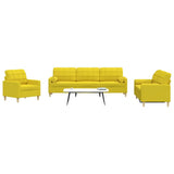vidaXL 3-piece Fabric Lounge Set light grey