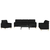 vidaXL 3-piece Fabric Lounge Set light grey