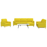 vidaXL 3-piece Fabric Lounge Set light grey
