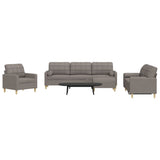 vidaXL 3-piece Fabric Lounge Set light grey