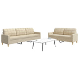 vidaXL 2-Piece Lounge Set fabric light grey