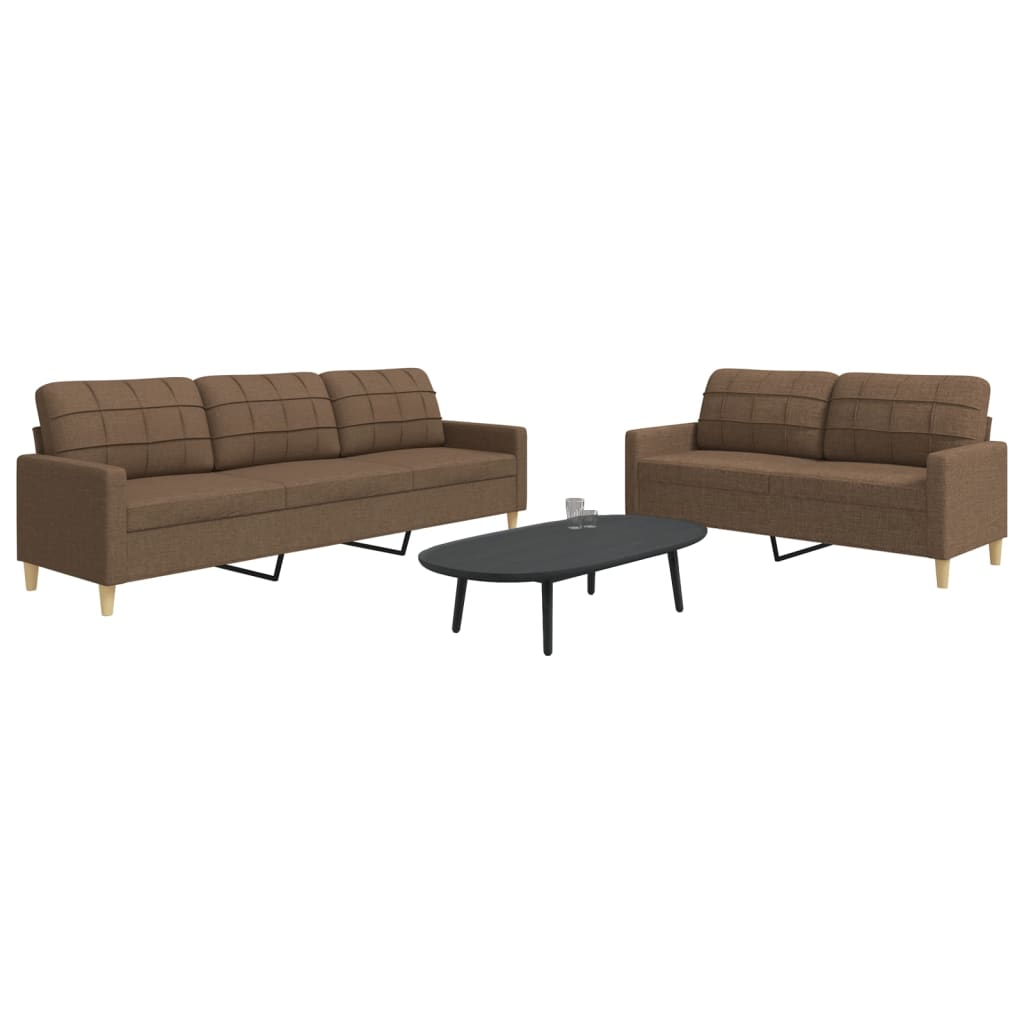 vidaXL 2-Piece Lounge Set fabric light grey