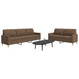 vidaXL 2-Piece Lounge Set fabric light grey