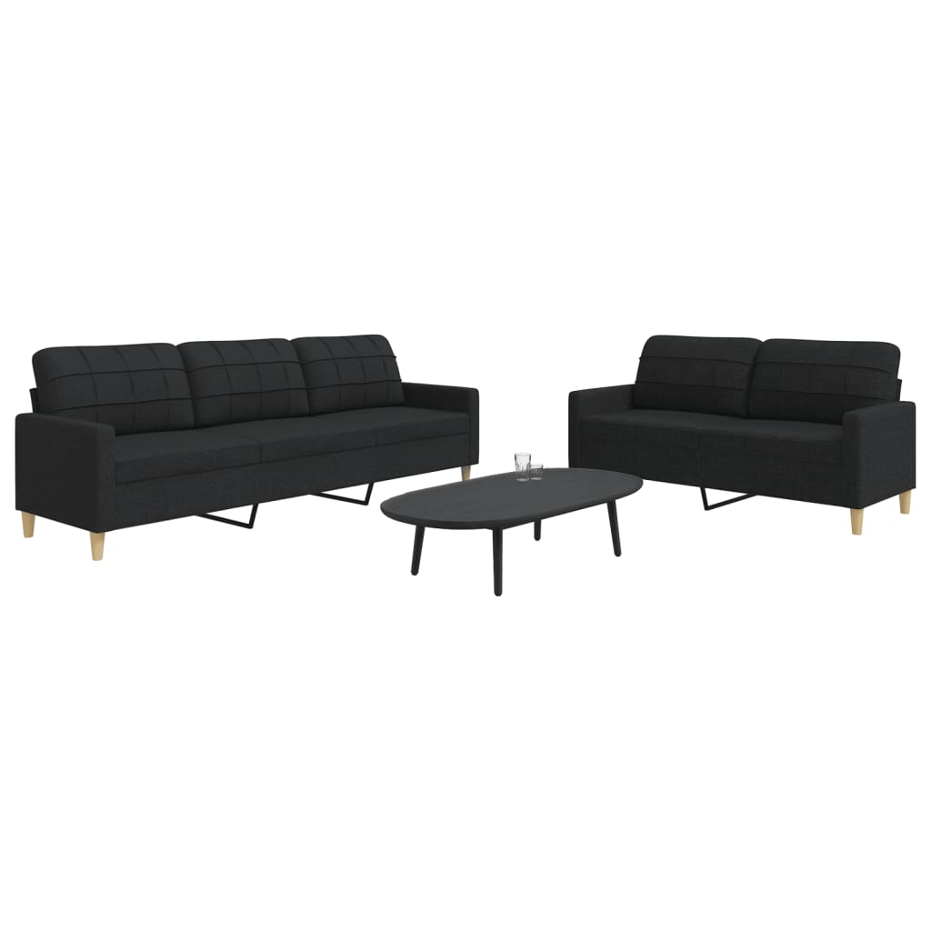 vidaXL 2-Piece Lounge Set fabric light grey