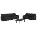 vidaXL 2-Piece Lounge Set fabric light grey