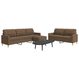 vidaXL 2-Piece Lounge Set fabric light grey